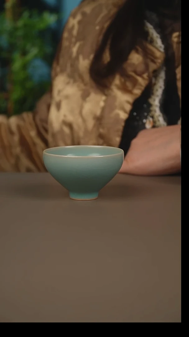 杯仿古天青鸡心盏一级