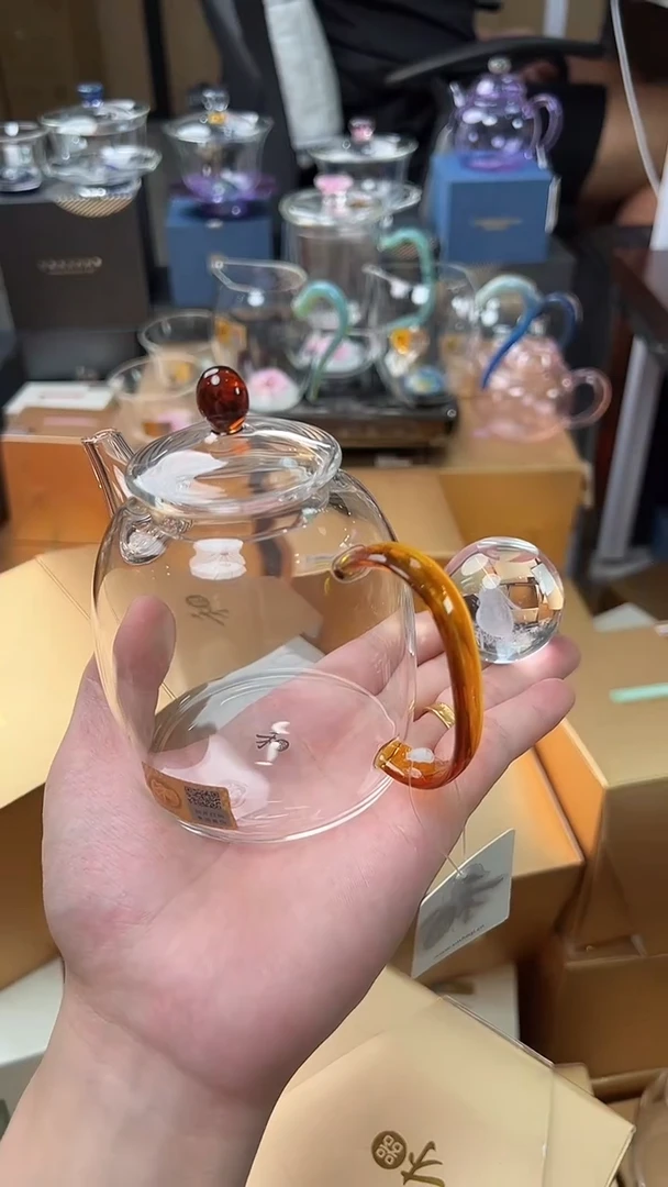 @@禾器晶彩宴臣壶琥珀色+盖置随机