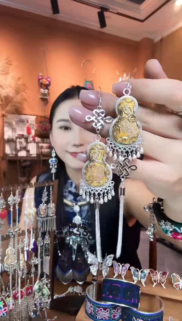 刺绣纯手工民族风耳环