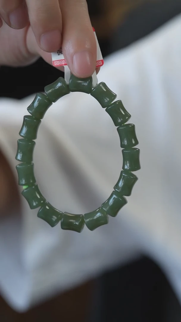 未镶嵌手串和田玉竹节手串