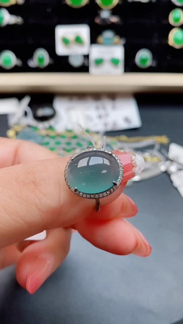 【闪购商品】翡翠戒指银S925镶嵌50850