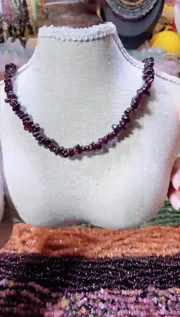 未镶嵌珠宝半成品水晶大石榴项链