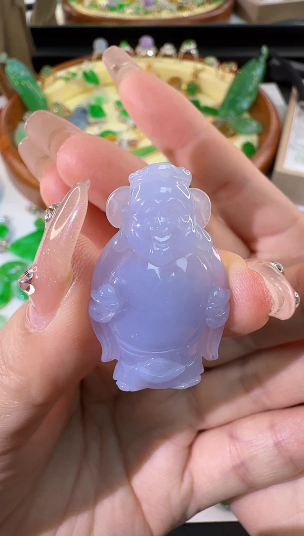 【闪购商品】翡翠颈饰18K金镶嵌缅甸A货翡翠吊坠