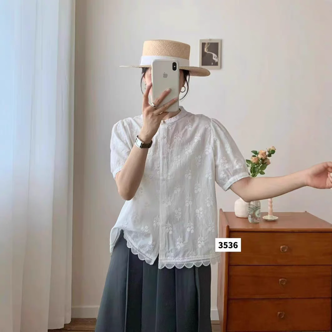 2025日系森系女单排扣减龄百搭宽松上衣女