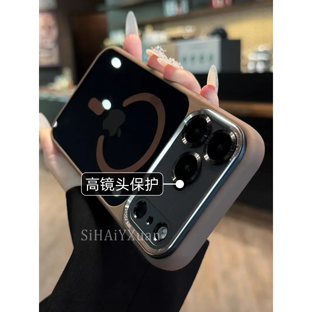 触控AI按键高级透黑新款17手机壳适用苹果17promax磁吸防摔16硬15