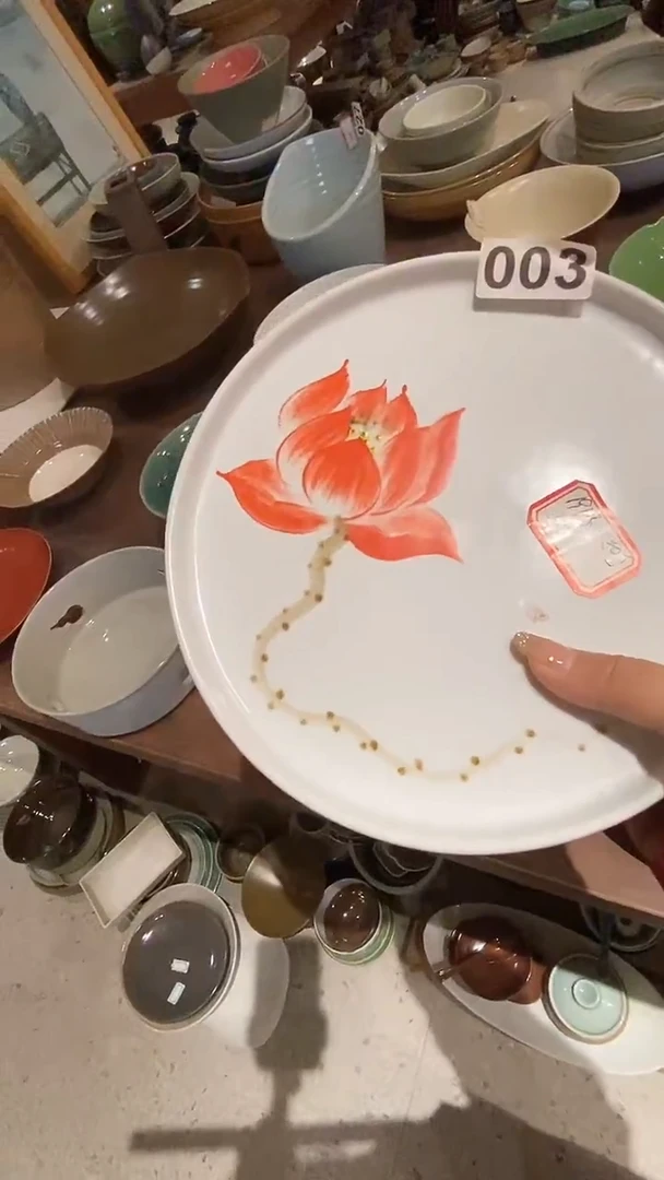 【闪购商品】碗003手绘荷花壶承