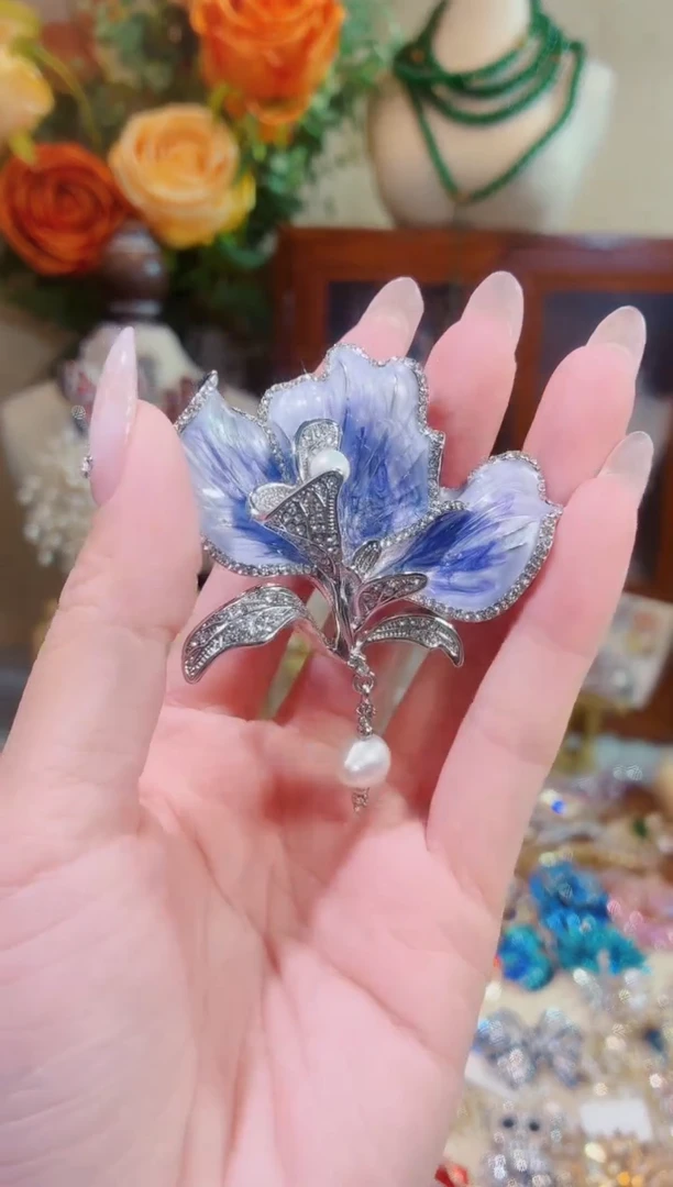 合成立方氧化锆铜合金紫瓣兰心