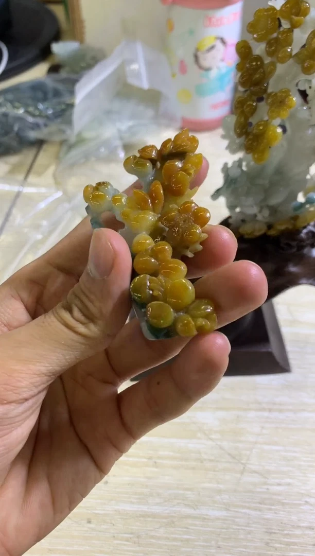 未镶嵌挂件翡翠落***情翡翠摆件