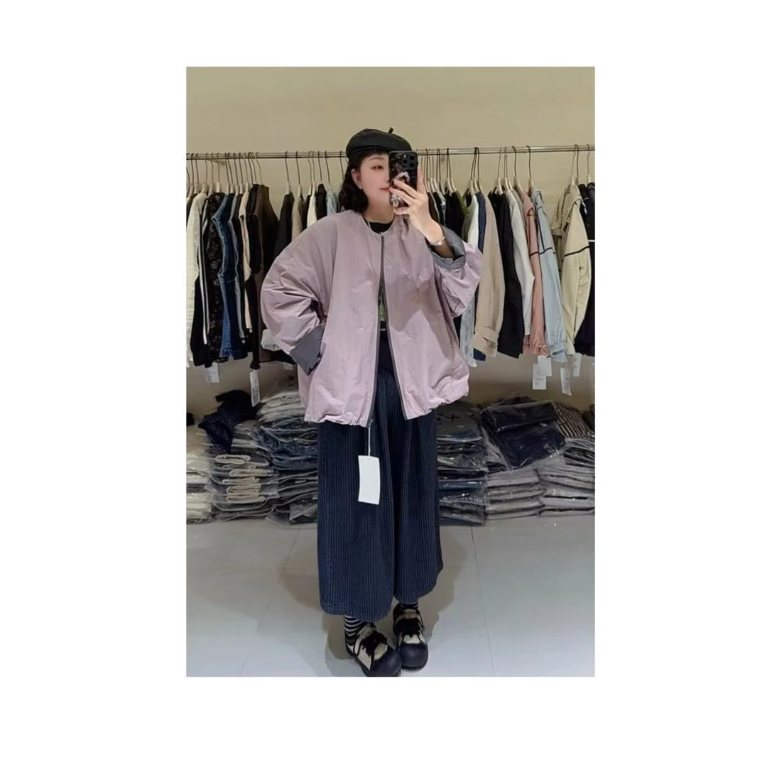 【小翻袖】韩系无领设计感小翻袖外套6209