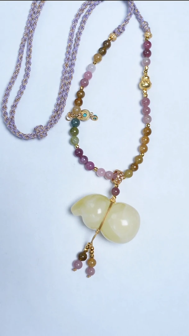 蜜蜡颈饰未镶嵌白蜡葫芦吊坠