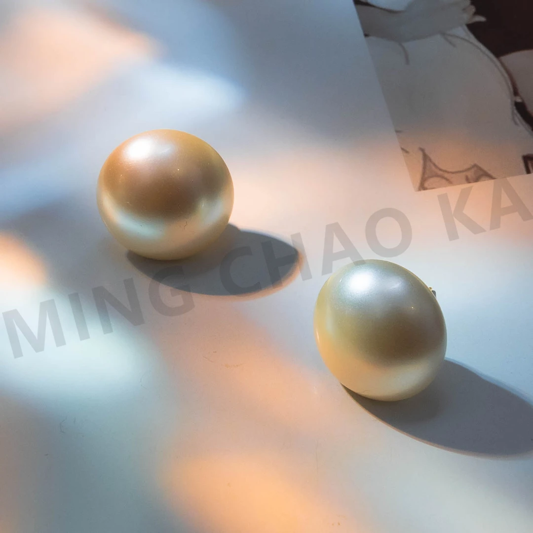 铜合金耳饰 铜合金耳饰馒头珠珠百搭耳环