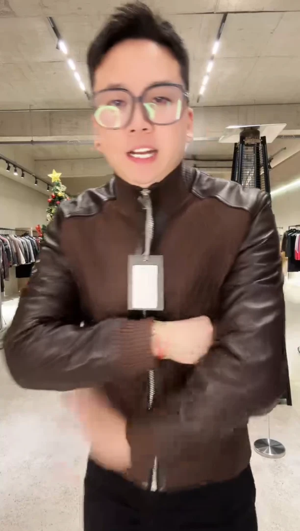 48码（130斤以内）男士真皮拼接棉夹克