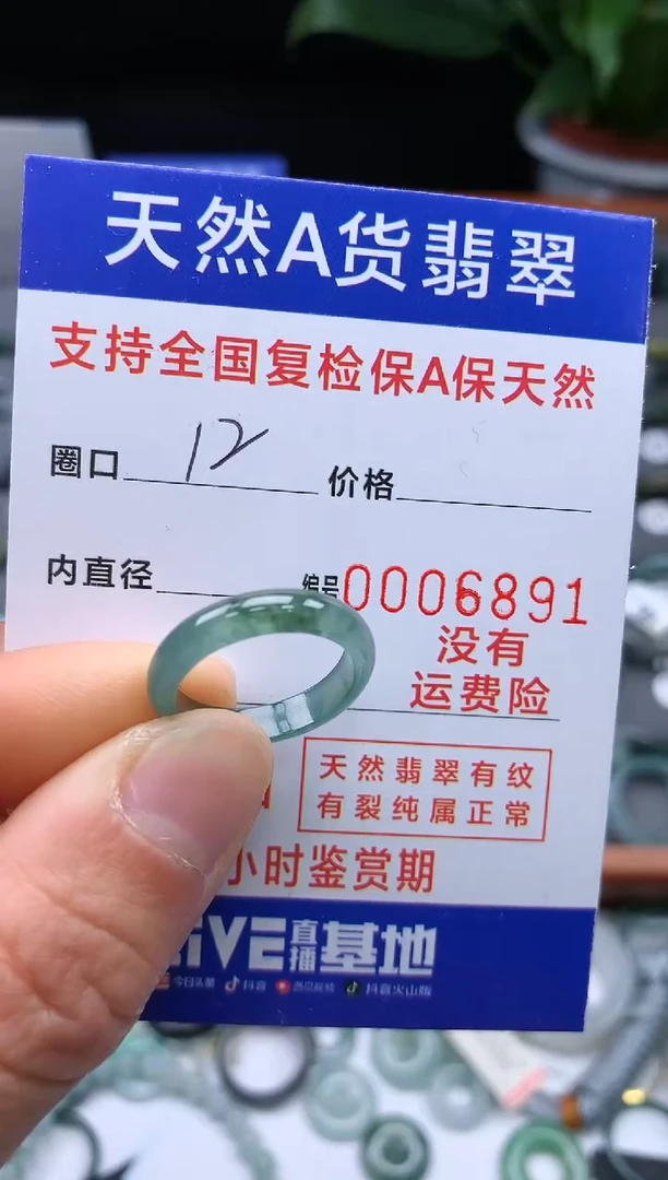 【闪购商品】翡翠戒指未镶嵌00006891