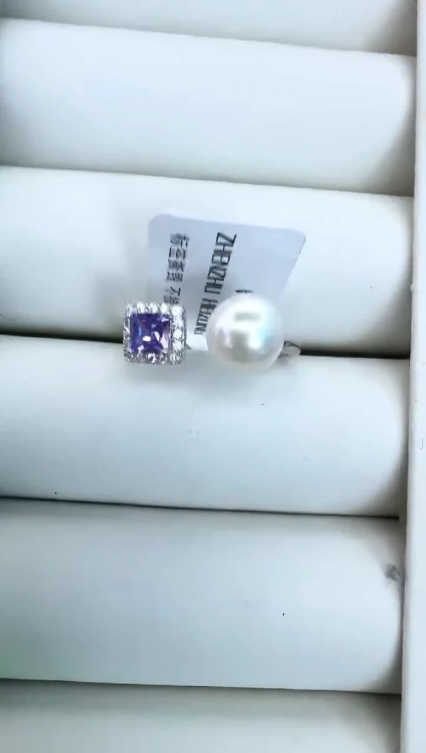 【闪购商品】海水珍珠戒指银S925镶嵌戒指