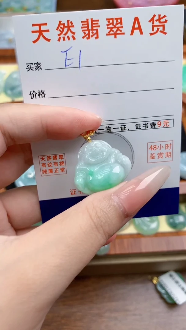 颈饰未镶嵌翡翠天然A货翡翠挂件