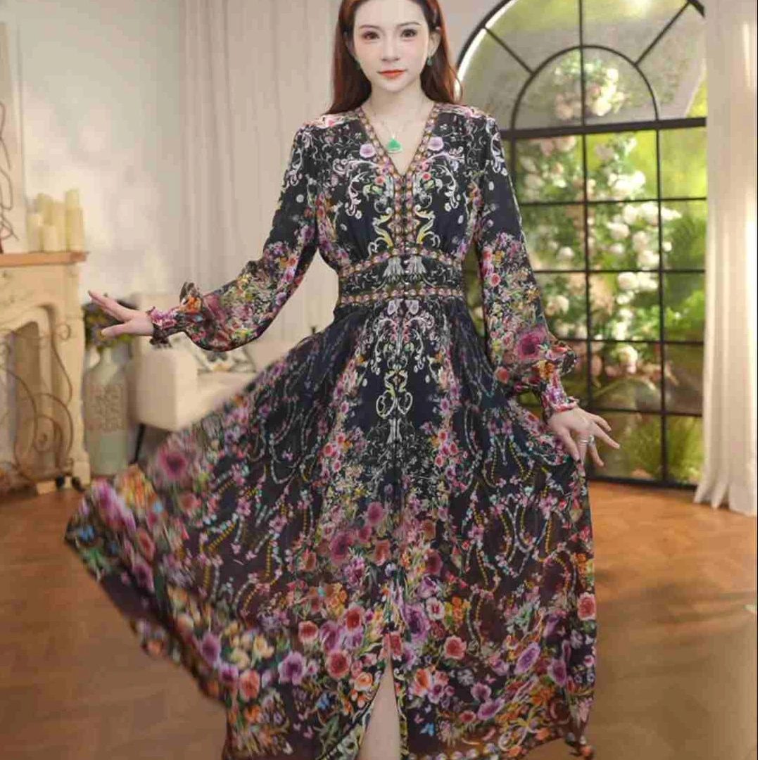 【2025-瑶瑶】重磅100桑蚕丝连衣裙Y25-0906-29