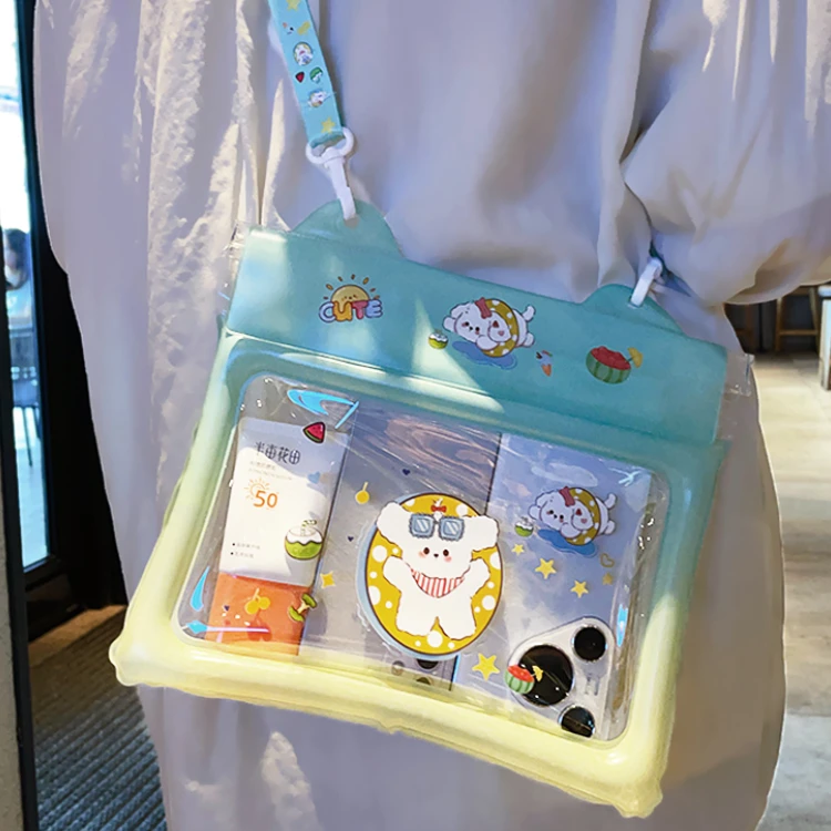 大容量防水袋斜挎腰包可触屏拍照游泳漂流水上乐园化妆品包包通用