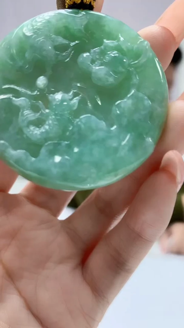 【闪购商品】定制翡翠未镶嵌4917DD-毛货挂件121