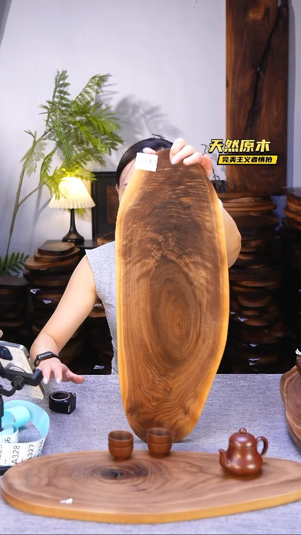 木北美黑胡桃原木.干裂疤结不属于商品质量问题完美主义者慎拍