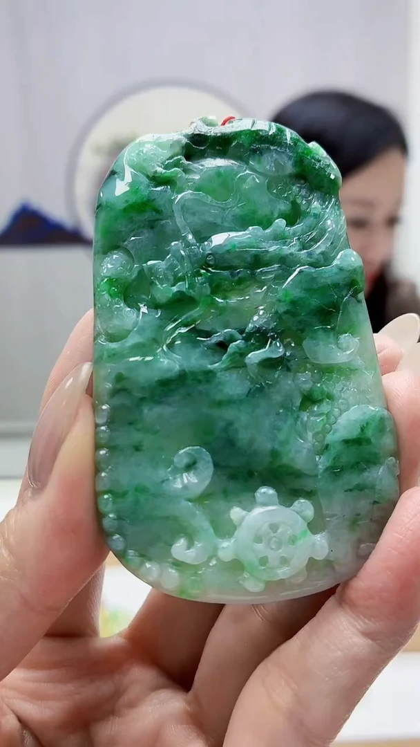 未镶嵌定制翡翠4852MM-毛货挂件43