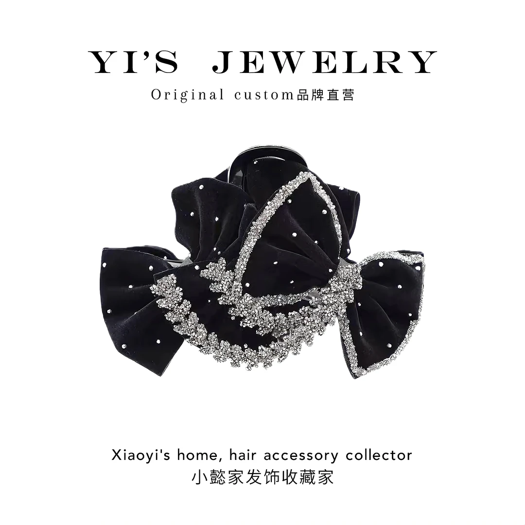 小懿家甄选【赫本王妃】高级感AB面秋冬后脑勺抓夹抓鲨鱼夹发饰简约