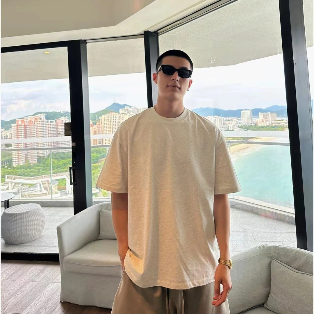 【西博】夏季“索罗娜”冰感防晒面料纯色t恤抗皱百搭圆领正肩短袖男