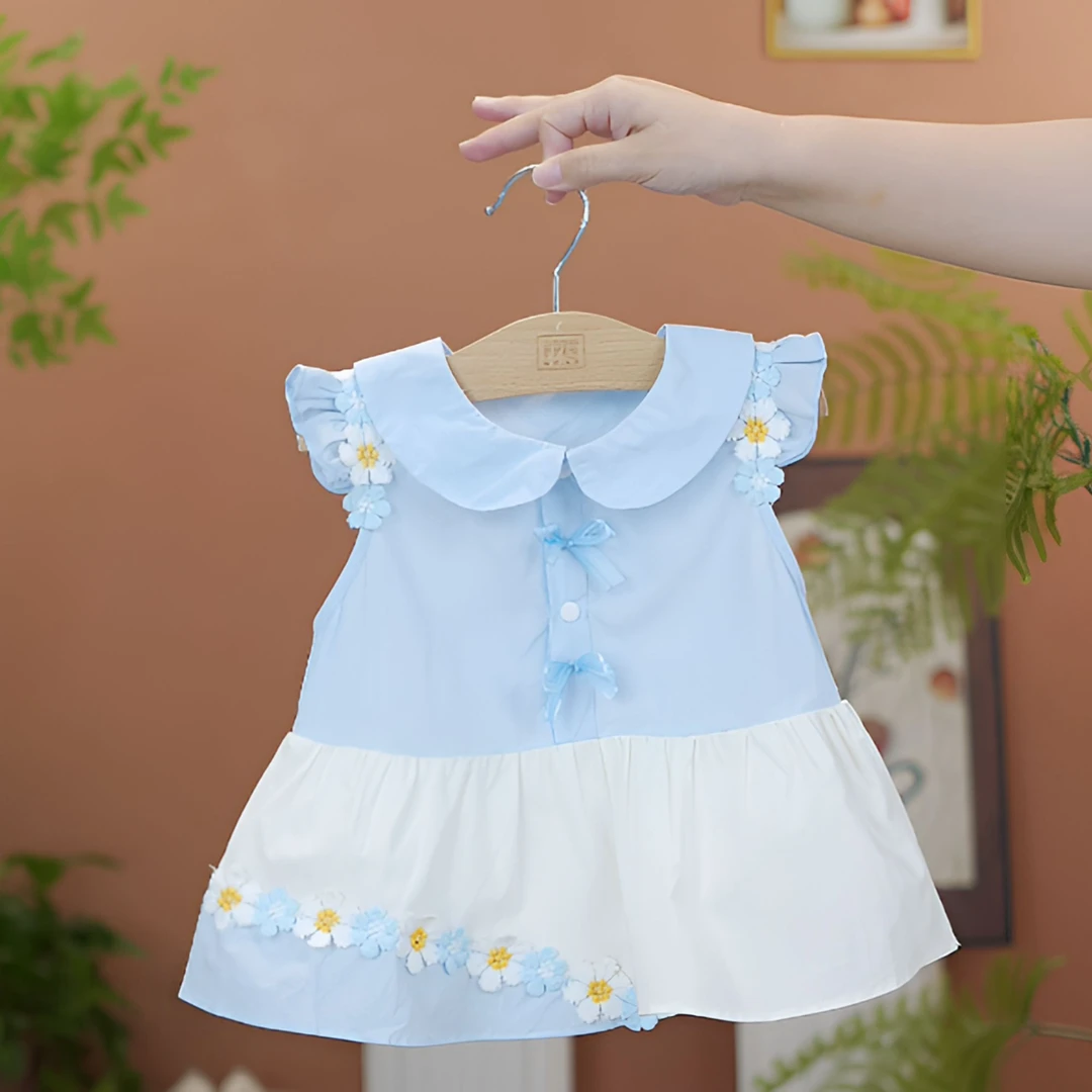 婴儿连体裙款款纯棉女宝宝洋气哈衣爬服满月碎花公主风衣服外出