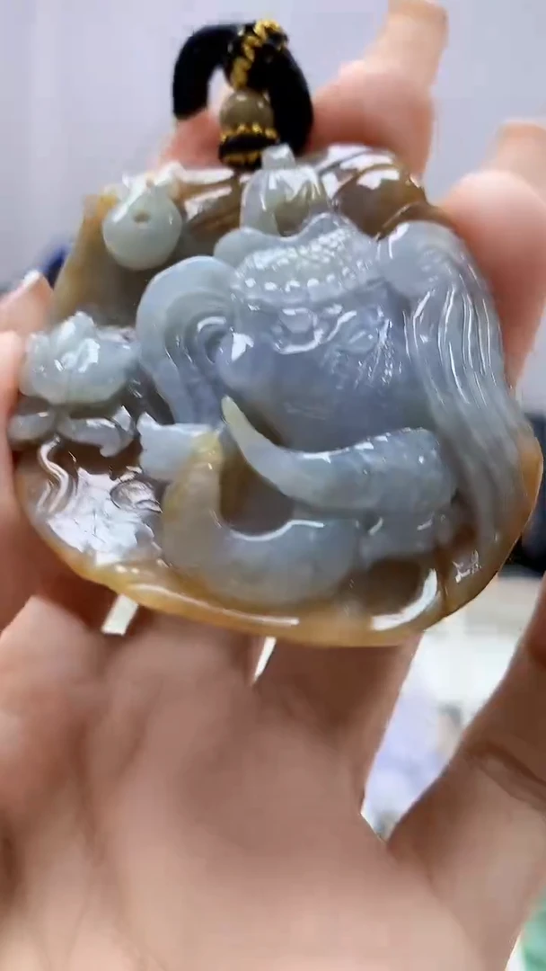 未镶嵌定制翡翠5060ty-毛货挂件4