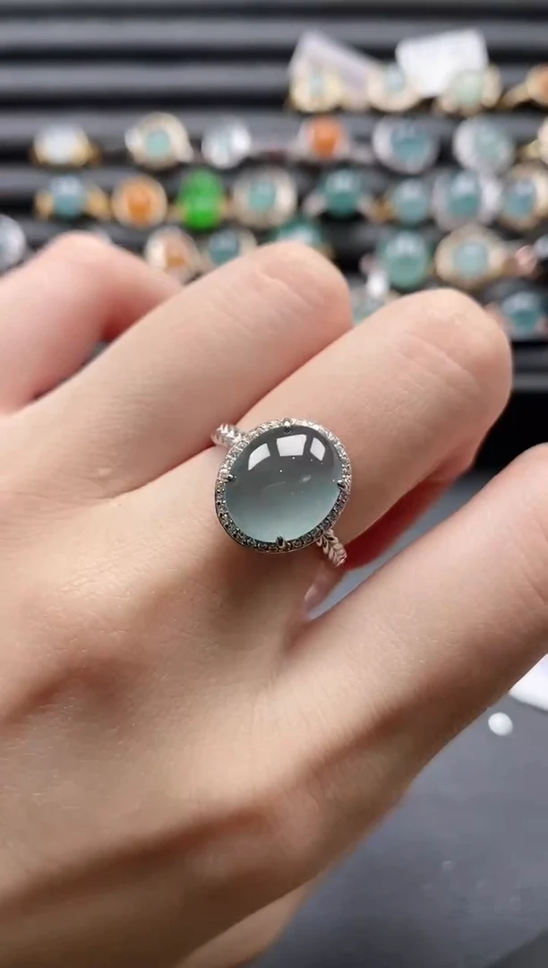 【闪购商品】翡翠戒指银S925镶嵌1111