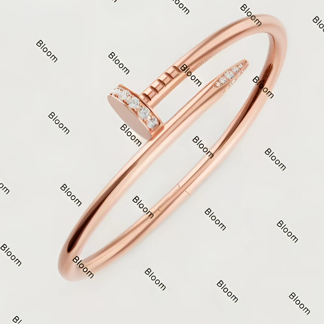 925银手镯 925银钉子头尾钻手镯