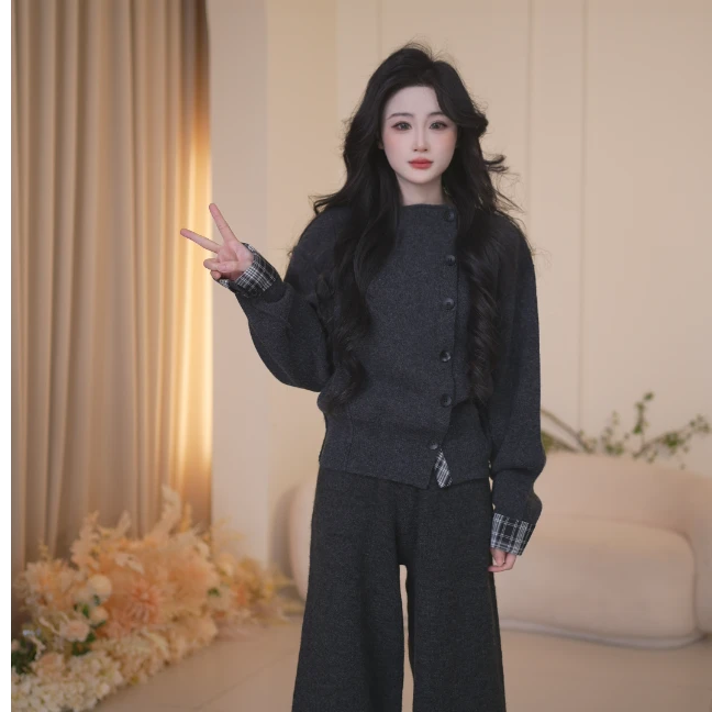 BasicHouse百家好时尚百搭修身休闲气质女装套装B1385B55X62
