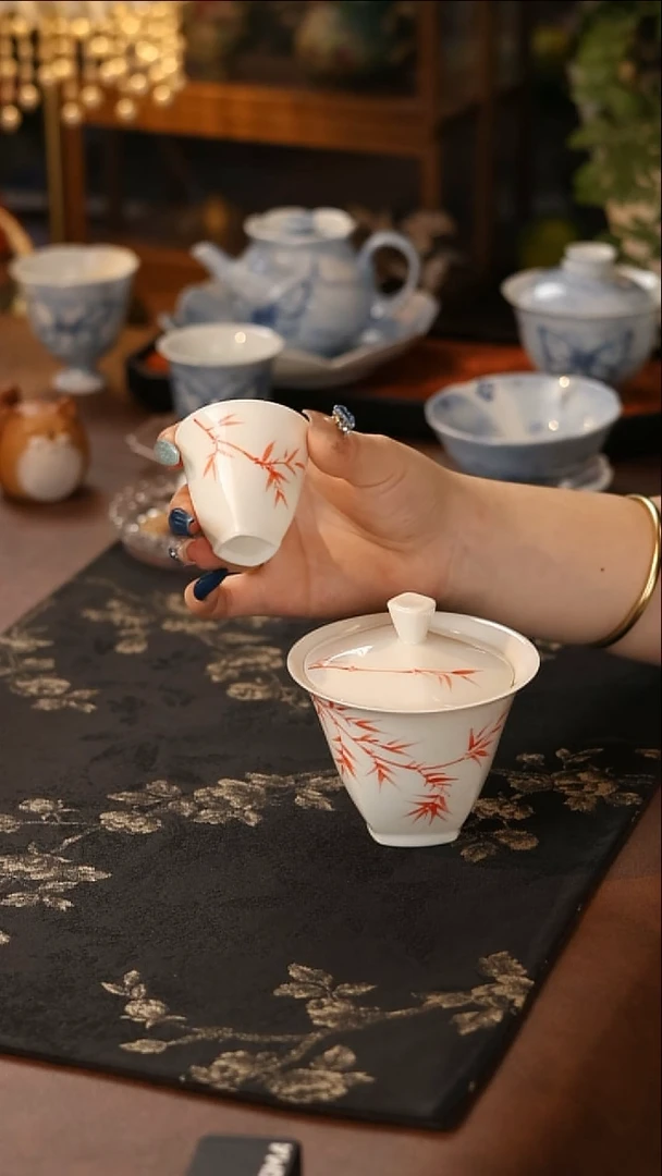 盖碗+茶杯 哈哈哈哈