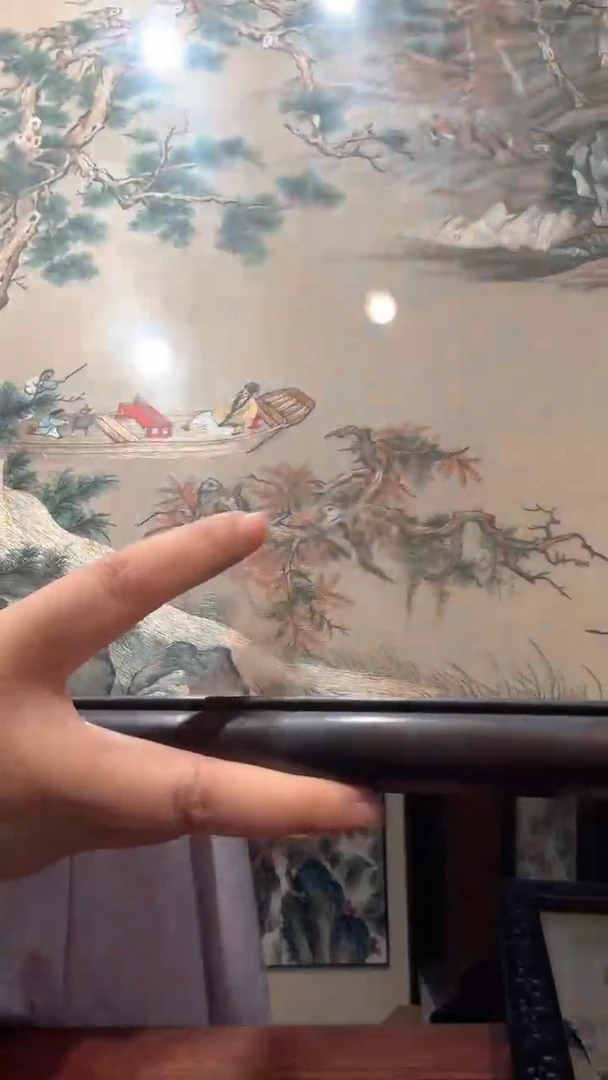 横款山水双面绣精工