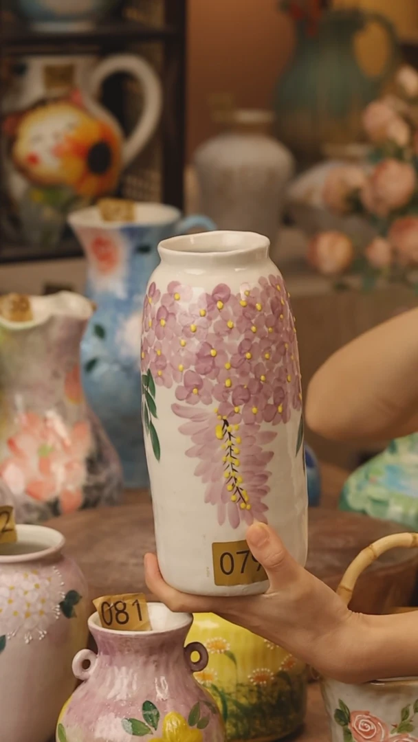 陶瓷079景德镇设计师手作花器摆件侘寂风