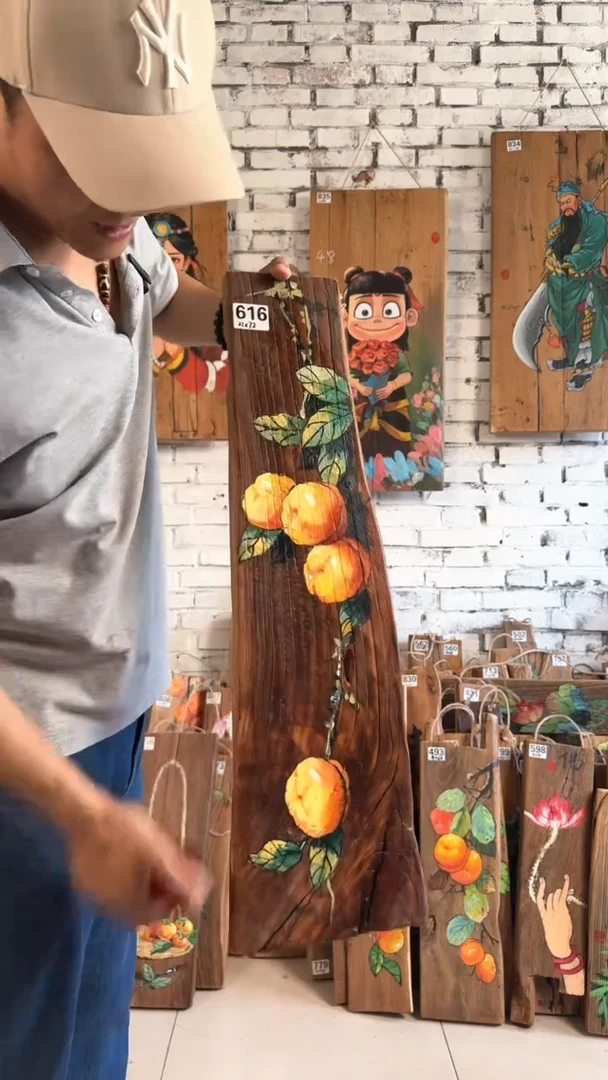 桃核吊坠616号门板画