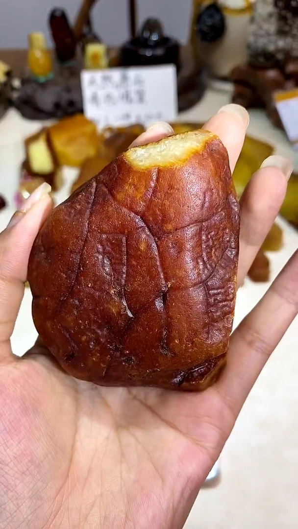 定制琥珀天然琥珀蜜蜡原石77.3g