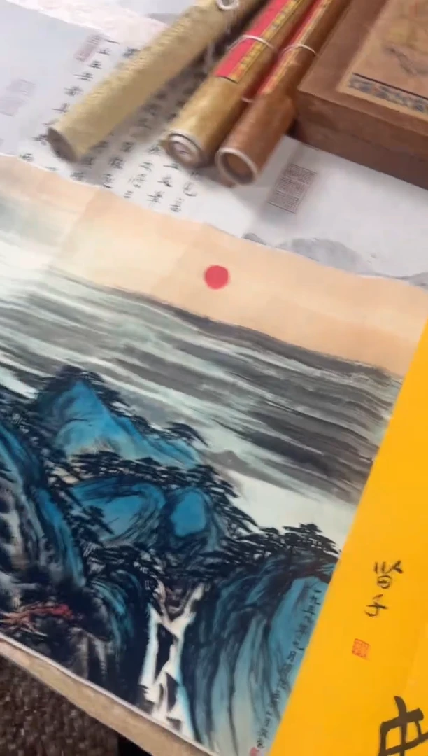 绘画江山多娇 小横轴(收到货有问题联系客服)