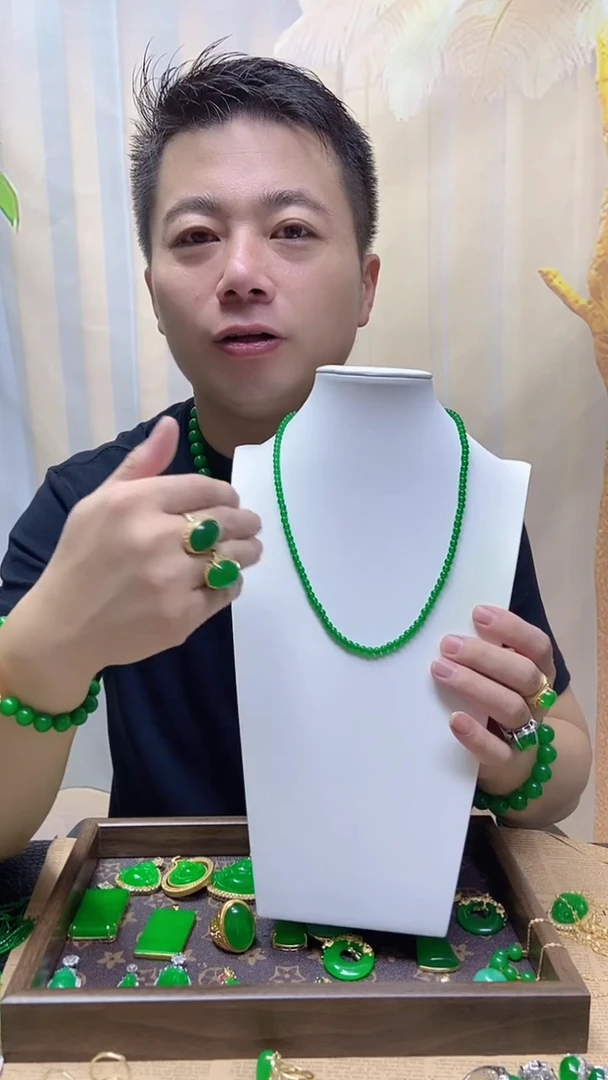 项链银S925镶嵌翡翠翡翠项链