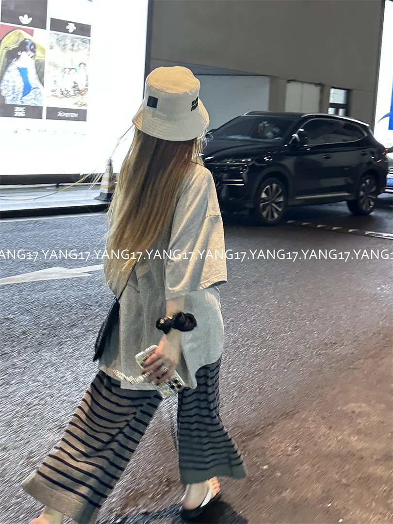 杨十七 好舒服纸片人T  精梳棉宽松落肩大廓形显瘦短袖圆领t恤