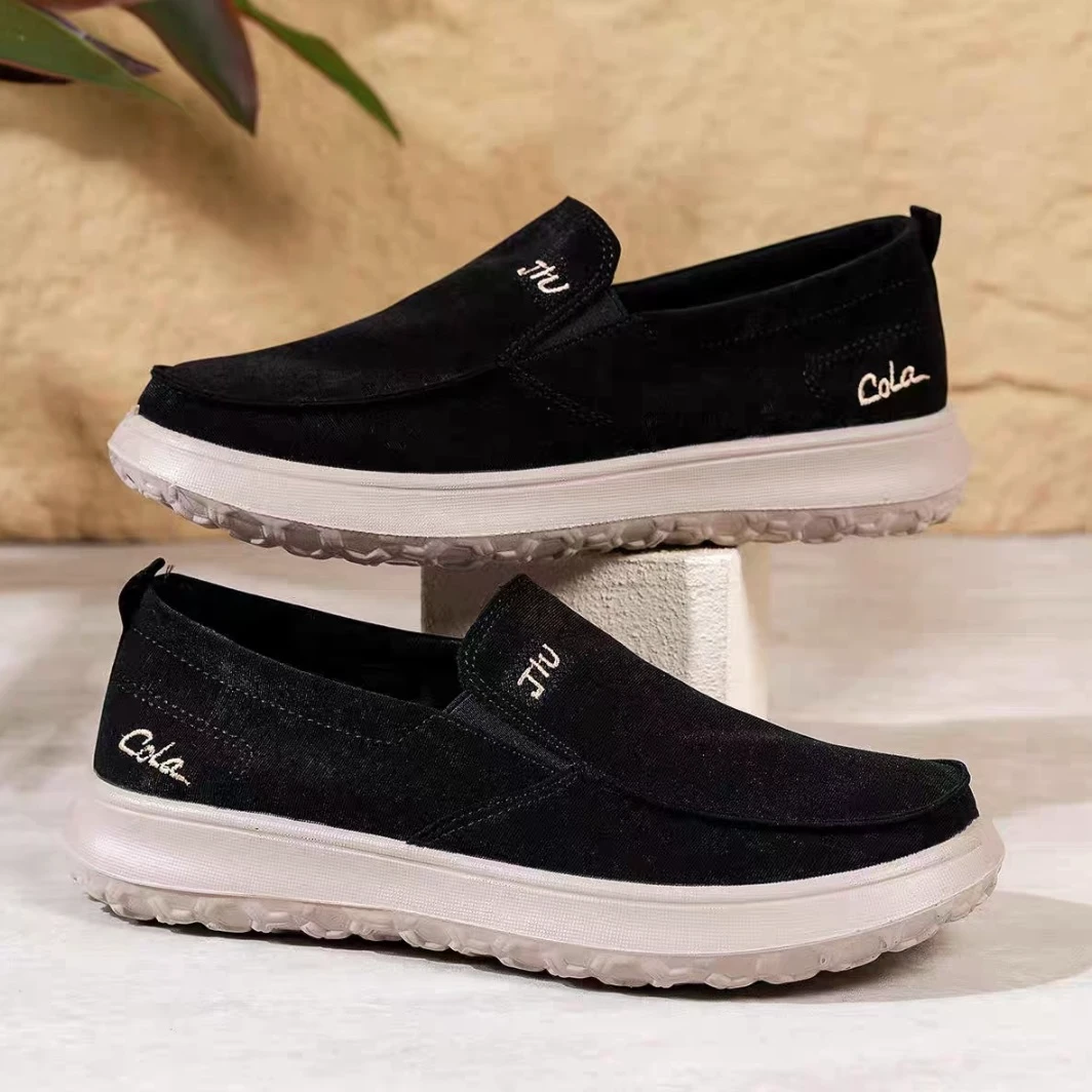 男士潮鞋夏季休闲懒人ol一脚蹬布鞋舒适时尚百搭透气春夏轻便软底