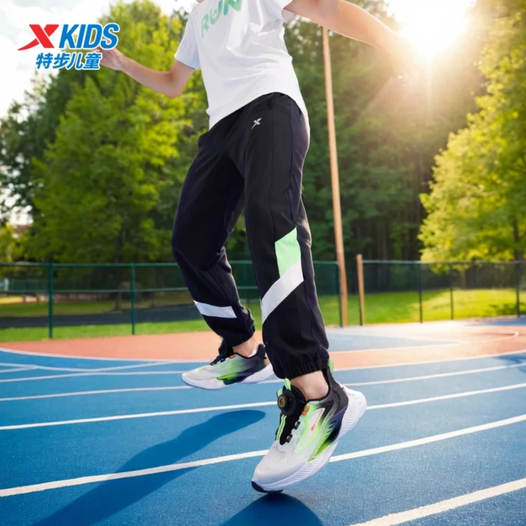 儿童春季新款运动裤大童薄款弹力梭织九分长裤675226669057