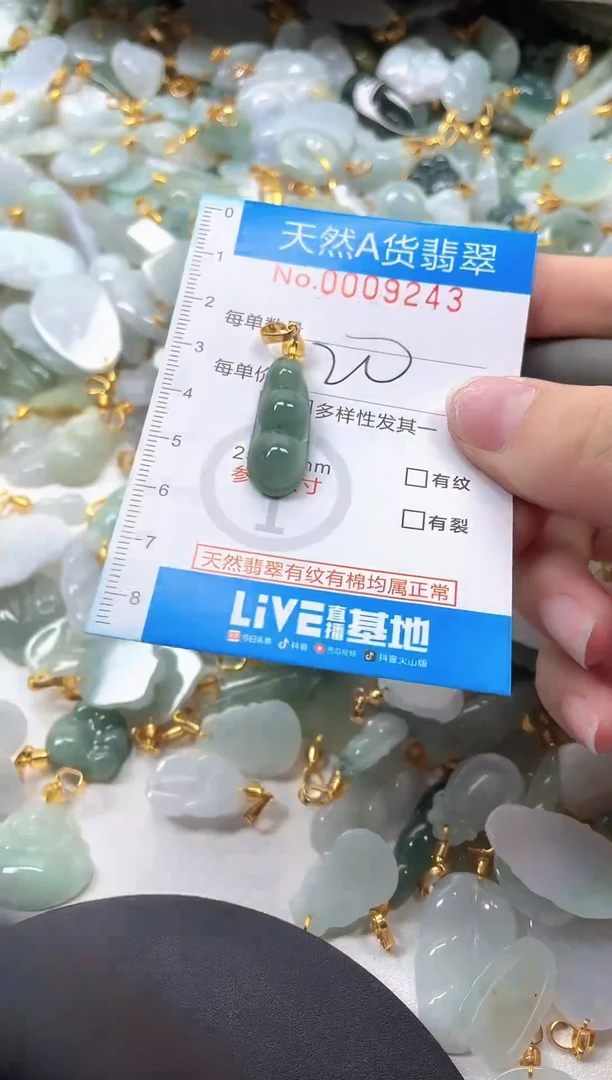 颈饰未镶嵌翡翠净货挂件-9243