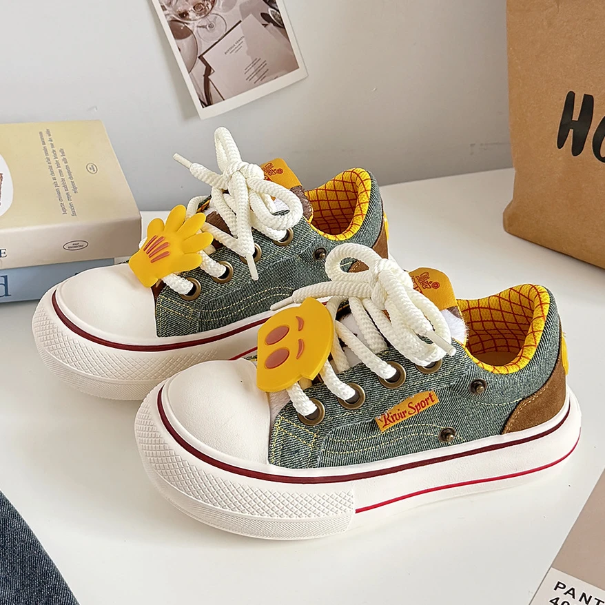少女孩中学生休闲鞋子新款2025年帆布鞋厚底大头鞋休闲女鞋板鞋