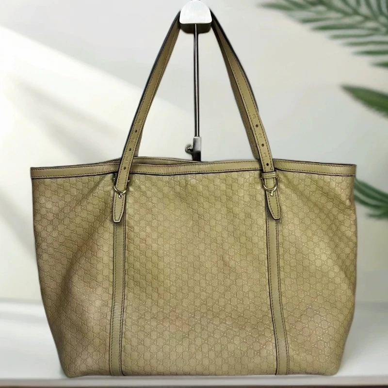 95新 GUCCI/古驰 米黄色压纹单肩包G25100454尺寸34*27