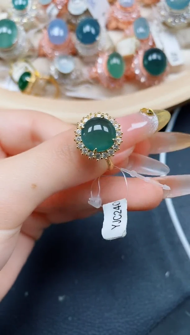 【闪购商品】翡翠戒指银S925镶嵌翡翠