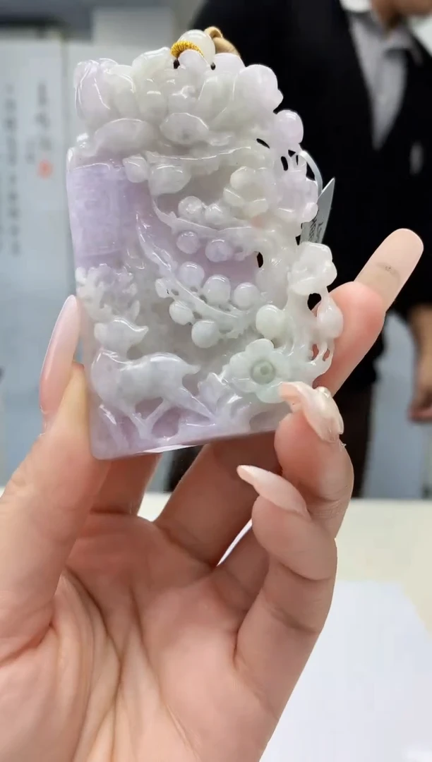 【闪购商品】定制翡翠未镶嵌5145lr-毛货挂件35