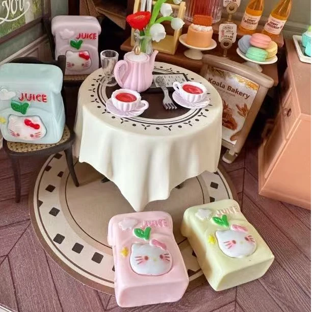【泡泡糖定制-KT果汁盒】高品树脂仿真食玩diy奶油胶饰品配件