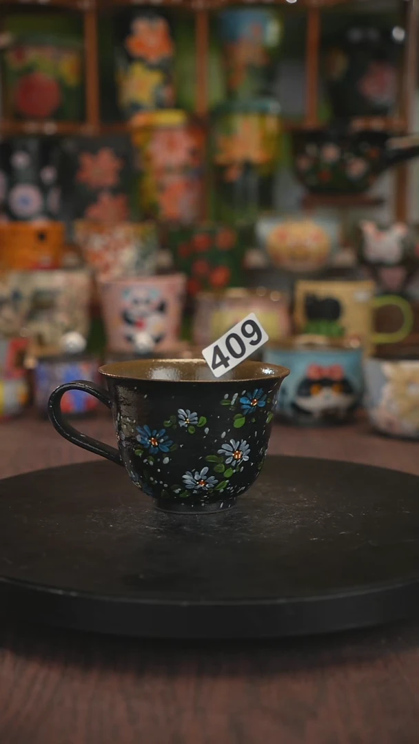 紫砂油画手绘釉下彩409