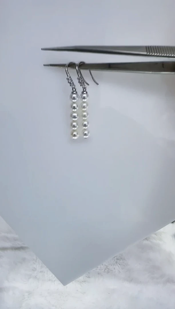 银S925镶嵌淡水珍珠DA  y214 耳钩4