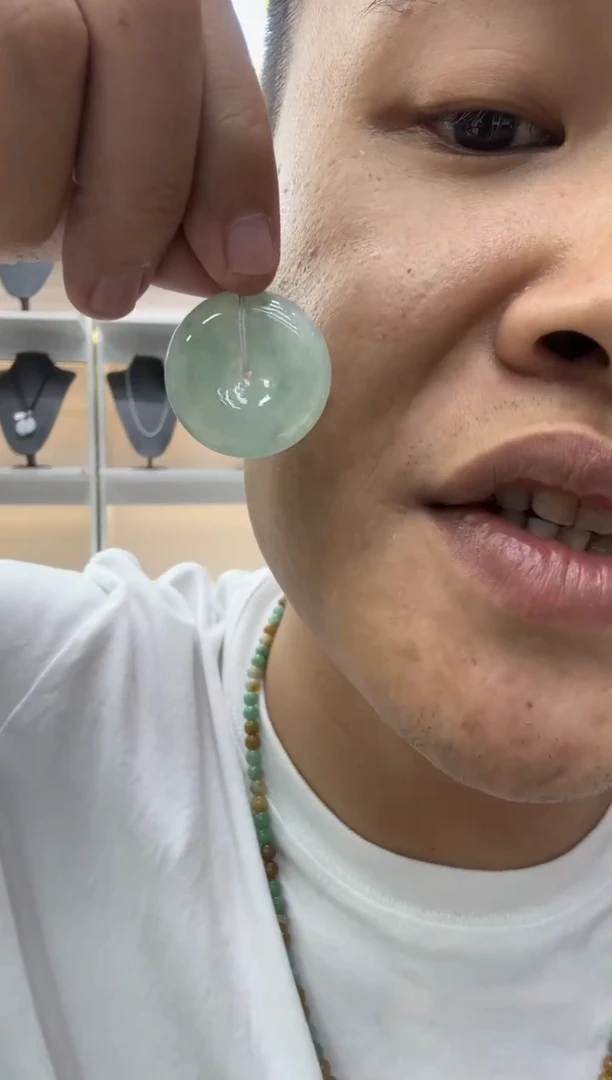 颈饰未镶嵌翡翠天然翡翠A货孤品一件